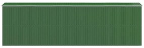 Abrigo de jardim 192x689x223 cm aço galvanizado verde