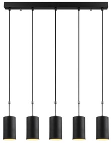 Candeeiro de Teto Kem – Preto Níquel – 79 x 9 cm