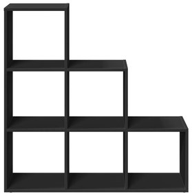Estante divisória 3 níveis 99x29x99 cm derivados madeira preto