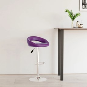 vidaXL Banco de bar couro artificial roxo