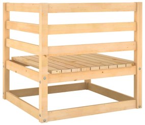3 pcs conjunto lounge de jardim pinho maciço