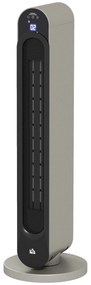 Aquecedor Cerâmico de Torre - Prata e Preto - Ø25x73,5 cm - ABS - Desi