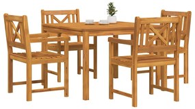 Conjunto de Jantar para o Jardim 5 Peças em Madeira de Acácia