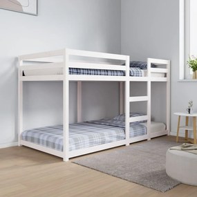 vidaXL Beliche 90x190 cm madeira de pinho maciça branco