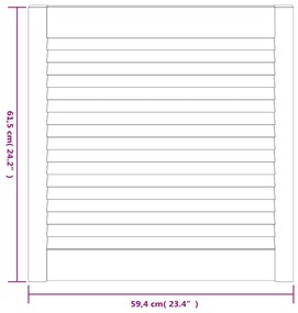 Portas de armário 4 pcs design de persiana pinho maciço branco