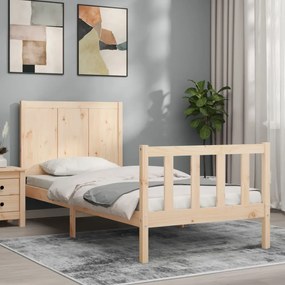 Cama sem colchão 100x200 cm madeira de pinho maciça