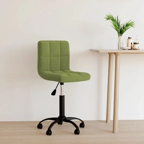 vidaXL Cadeira de escritório giratória veludo verde-claro