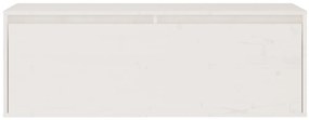 Móveis de TV 2 pcs madeira de pinho maciça branco