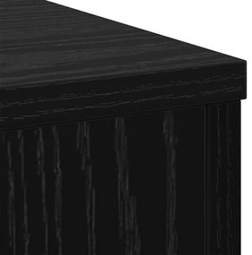 Suportes de Plantas 2 pçs Carvalho Preto 25x25x80 cm Madeira Revestida