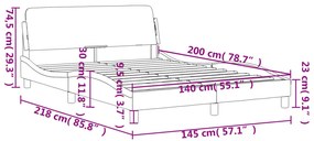 Estrutura de cama sem colchão 140x200 cm veludo verde-escuro