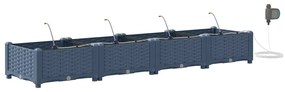 Jardineiras de Jardim 1 pc Cinzeto 160 x 40 x 22 cm Plástico