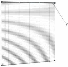 Persiana de Janela Cinzento-escuro 80 x 130 cm Alumínio