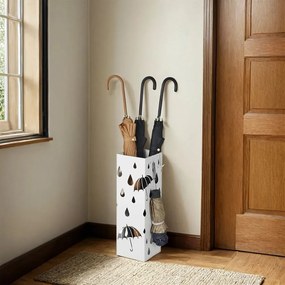 Suporte para guarda-chuvas 15,5 x 15,5 x 49 cm branco