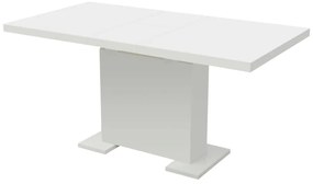 Mesa de jantar extensível, branco brilhante
