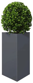 Vaso/floreira jardim triangular 2 pcs 50x43x75 cm aço antracite
