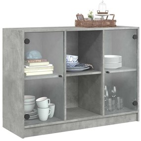 Aparador 102x37x75,5 cm derivados de madeira cinzento cimento