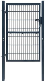 2 D portão cerca (simples), antracite cinzento 106 x 190 cm
