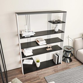 Estante Jenny – Antracite e Branco – 120x160x29,6 cm