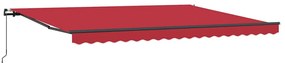 Toldo Retrátil Vermelho Manual Vermelho 450 × 350 cm