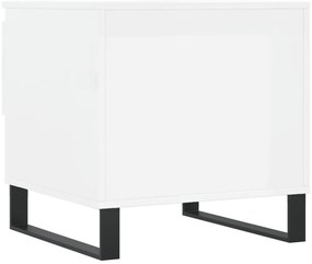 Mesas de centro 2pcs 50x46x50cm deriv. madeira branco brilhante