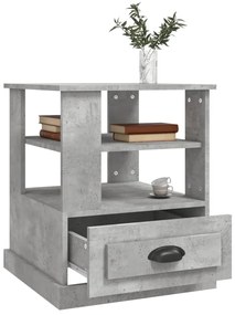 Mesa de apoio 50x50x60 cm derivados de madeira cinzento-cimento