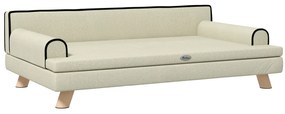 PawHut Sofá para Cães e Gatos Estilo Escandinavo com Almofada Confortável Removível 100x62x32 cm Bege | Aosom Portugal