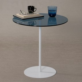 Mesa de Apoio Chill-Out - Branca e Azul - 50x50x50 cm