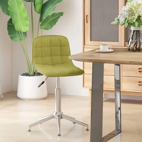 vidaXL Cadeira de jantar giratória tecido verde