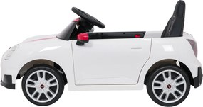 Carro elétrico para Crianças Mini Cooper 12V, Rodas Eva, Assento Couro ecológico Branco