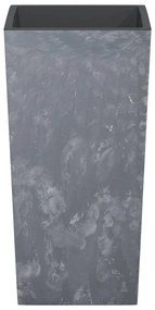 Vaso c/ interior removível 21/49 L + aspeto cimento cinza