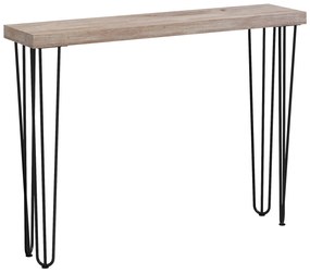 HOMCOM Mesa Consola Moderna Mesa de Entrada com Patas de Aço Anti-Tombo Móvel de Entrada 110x25x79,5 cm Madeira | Aosom Portugal