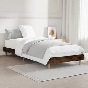 Estrutura cama s/ colchão derivados de madeira carvalho fumado