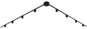 LED Modern railsysteem met 8 spots zwart 1-fase - Magnetic Zagaye Moderno