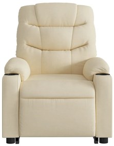 Poltrona reclinável elevatória tecido cor creme
