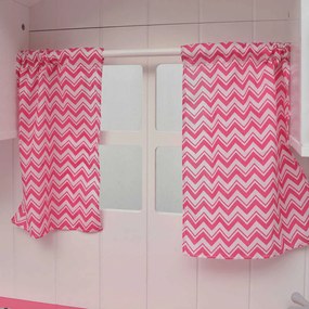 Cozinha de brincar, madeira, 82x30x100cm, rosa e branco