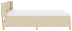 Cama Box com Colchão Creme, 140 x 190 cm, Tecido