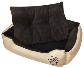 vidaXL Cama para cães quente com almofadão acolchoado XL