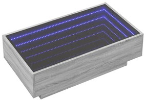 Mesa de centro c/ LEDs 90x50x30 cm derivados de madeira