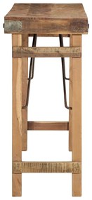 Mesa de Console vidaXL 110x35x76 cm Madeira recuperada