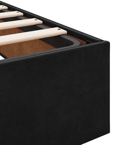 Ottoman Bed Frame No Colchão Preto 90x190 cm Veludo