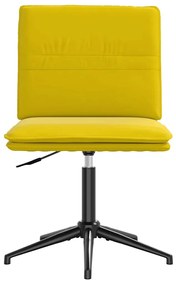 Cadeiras de jantar 2 pcs veludo amarelo