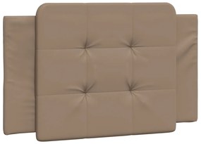 Cama com colchão 100x200 cm couro artificial cappuccino