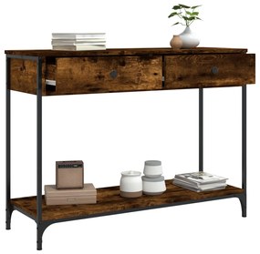 Mesa consola 100x34,5x75cm derivados de madeira carvalho fumado