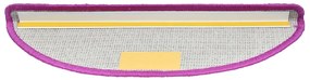 Tapetes de escada 30 pcs 65x21x4 cm violeta