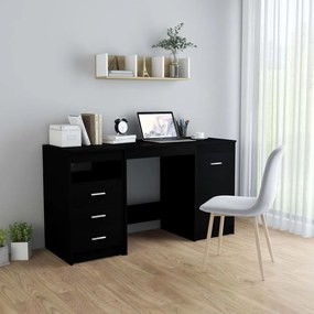 Secretária Hommy de 140cm - Preto - Design Moderno