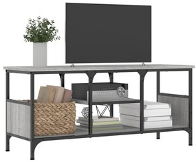 Móvel de TV 100x35x45cm derivados de madeira/ferro cinza sonoma