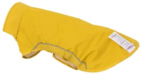 Capa de chuva para cães com tiras reflectoras amarelo S