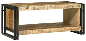 Mesa de Centro 90x50x38 cm Madeira Sólida Rústica