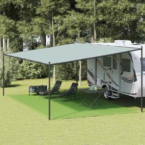 vidaXL Tapete de campismo para tenda 400x700 cm PEAD verde-claro