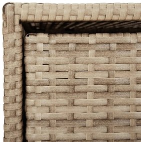Armário de arrumação para jardim 55x59x69 cm vime PE bege